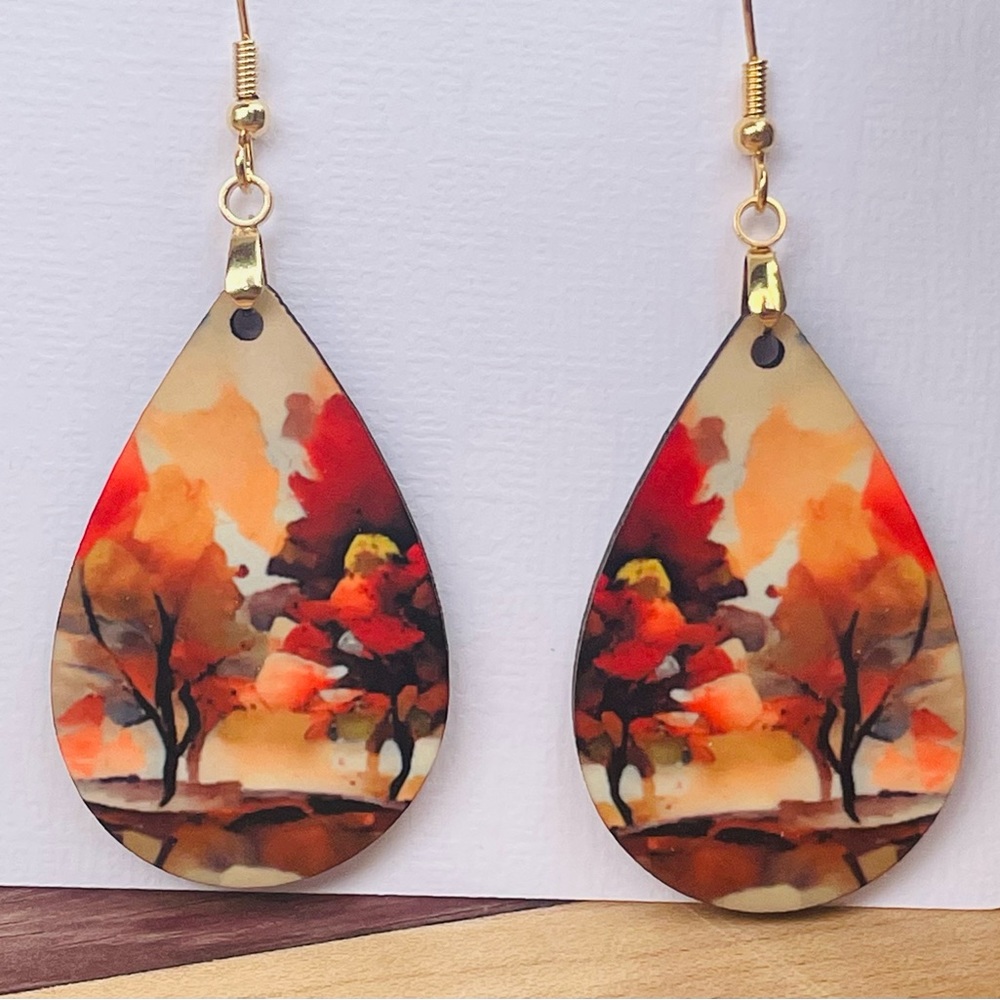 Red and orange ready for fall dangles